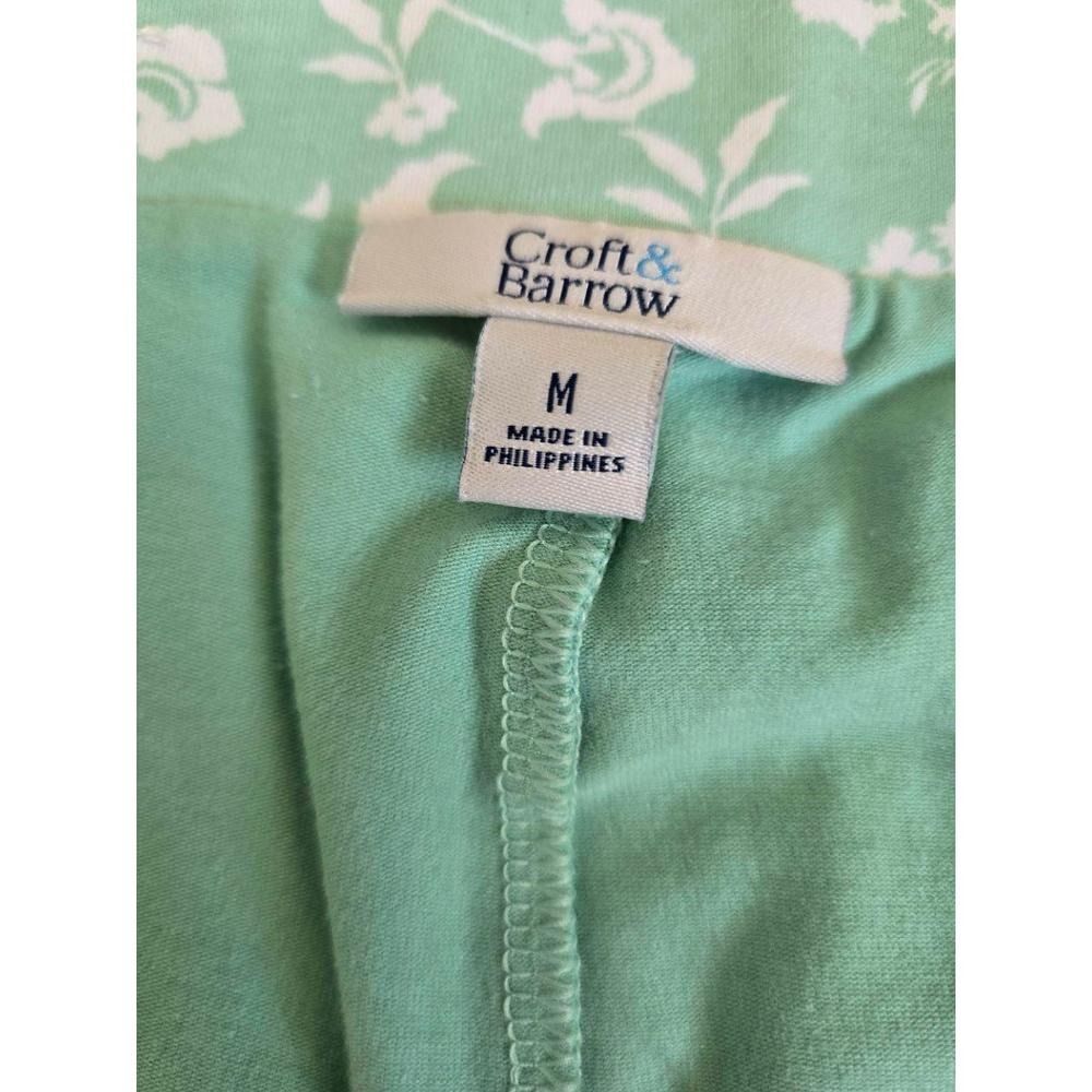 Croft Barrow Mint‎ Green A-Line Floral Pattern Mini Skirt Skort Pockets Med - Picture 5 of 11